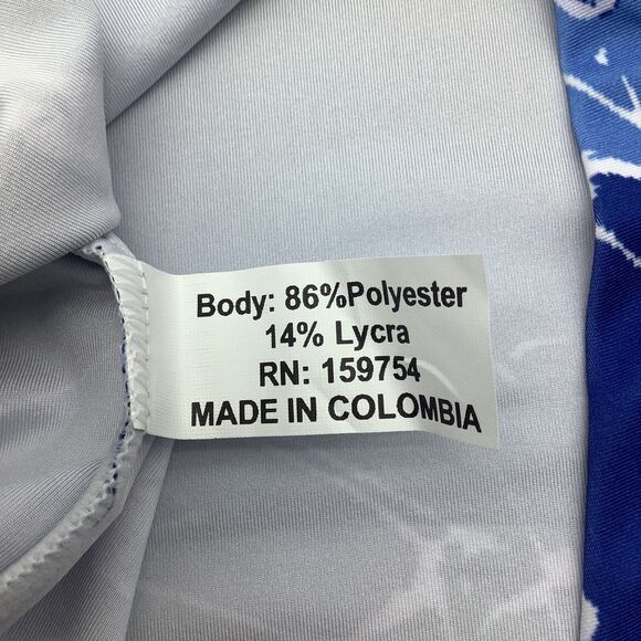 The Bubble Womens Birdie Polo Golf Tennis Top Blue‎ Floral Size Medium NWT - Picture 9 of 9